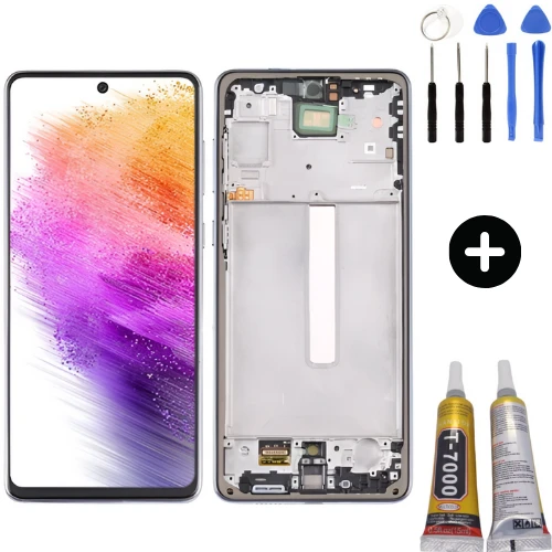 Samsung Galaxy A73 4G SM-A736 Uyumlu Çıtalı Lcd Ekran Dokunmatik + Montaj Seti ürün görseli 1