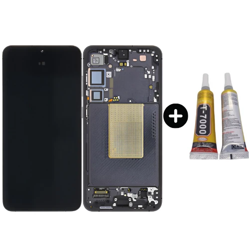 Samsung Galaxy S23 Plus SM-S916 Uyumlu Çıtalı Yan Sanayidir Lcd Ekran Dokunmatik Siyah + Montaj Seti ürün görseli 1