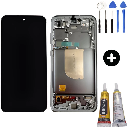 Samsung Galaxy S23 Fe SM-S711 Uyumlu Çıtalı Yan Sanayidir Lcd Ekran Dokunmatik Siyah + Montaj Seti ürün görseli 1