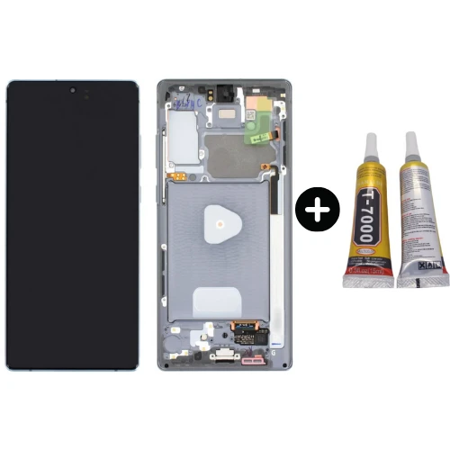 Samsung Galaxy Note 20 SM-N980 Uyumlu Çıtalı HK Lcd Ekran Dokunmatik Siyah + B7000 ürün görseli 1