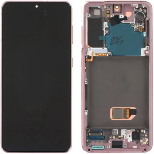 Samsung Galaxy S21 SM-G991 Uyumlu Çıtalı OLED Lcd Ekran Dokunmatik Mor ürün görseli 1