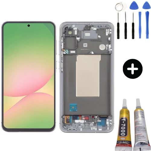 Samsung Galaxy A56 SM-A566 Uyumlu Çıtalı HK Lcd Ekran Dokunmatik + Montaj Seti ürün görseli 1