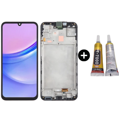 Samsung Galaxy A15 SM-A155 Uyumlu Çıtalı OLED Lcd Ekran Dokunmatik + B7000 ürün görseli 1