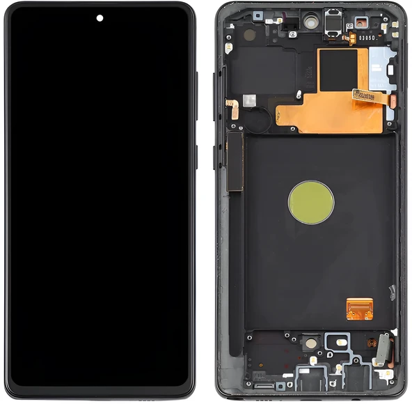 Samsung Galaxy Note 10 Lite SM-N770 Uyumlu Yan Sanayidir Çıtalı Lcd Ekran Dokunmatik Siyah ürün görseli 1