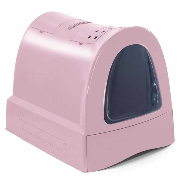 Imac Zuma Çekmeceli Kapalı Kedi Tuvaleti Pembe ürün görseli 1