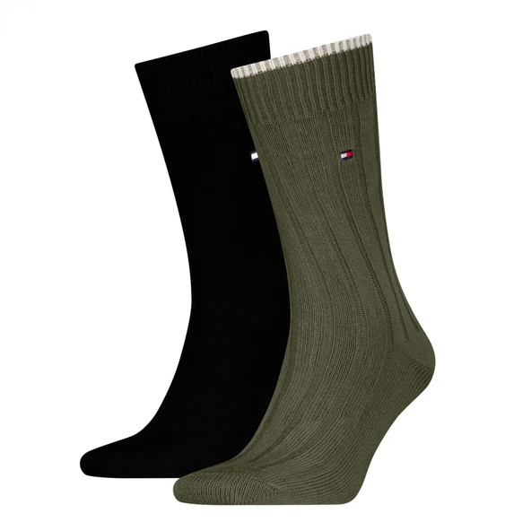 Tommy Hilfiger   TH MEN SOCK 2P STRUC Erkek Yeşil Çorap - S701236317 ürün görseli 1