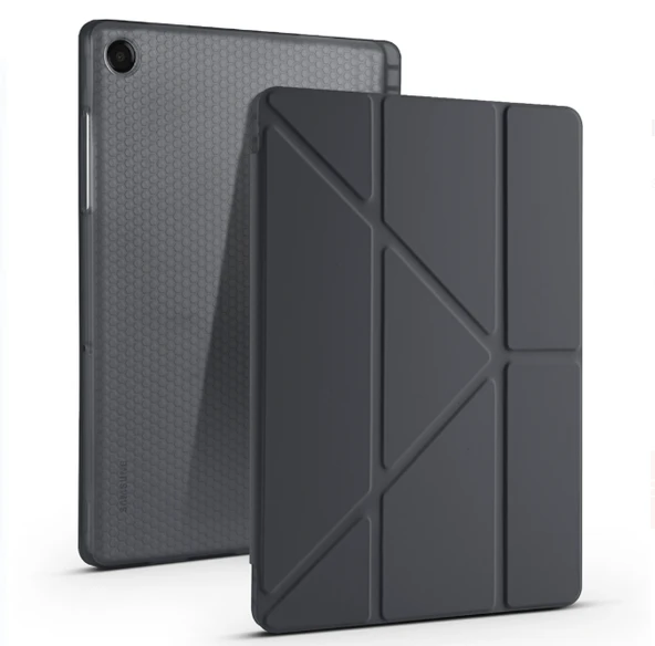 Fuchsia Galaxy Tab A11 Plus ile Uyumlu Kalem Bölmeli Tri Folding Kılıf ürün görseli 1