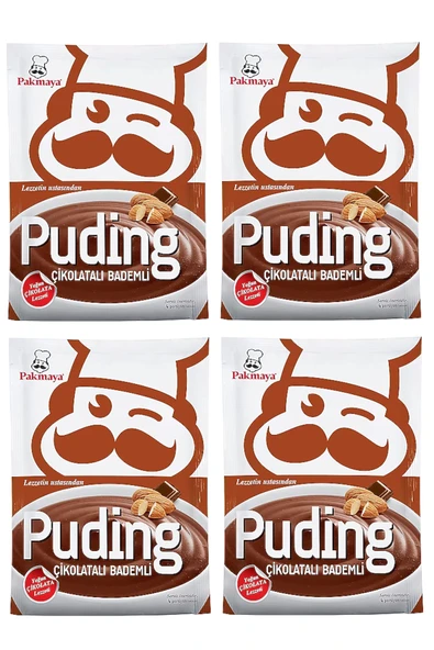 Pakmaya Çikolatalı Bademli Puding 105 Gr x 4 Adet ürün görseli 1
