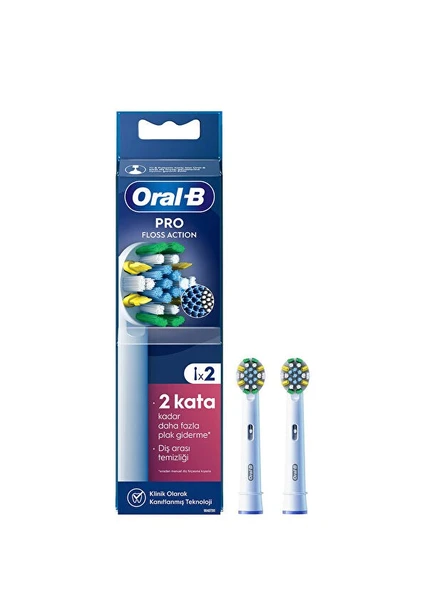 Oral-B Pro Floss Action X-Filament 2'li Şarjlı Diş Fırçası Yedek Başlığı ürün görseli 1
