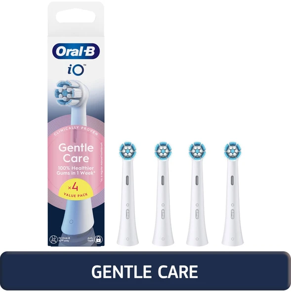 Oral-B iO Gentle Care Beyaz Diş Fırçası Yedek Başlığı 4 Adet ürün görseli 1