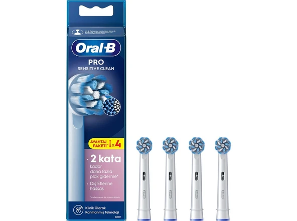 Oral-B Şarjlı Diş Fırçası Yedek Başlığı Sensitive X-Filament 4 adet ürün ürün görseli 1