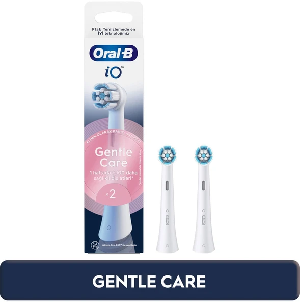 Oral-B iO Gentle Care Beyaz Diş Fırçası Yedek Başlığı 2 Adet ürün görseli 1