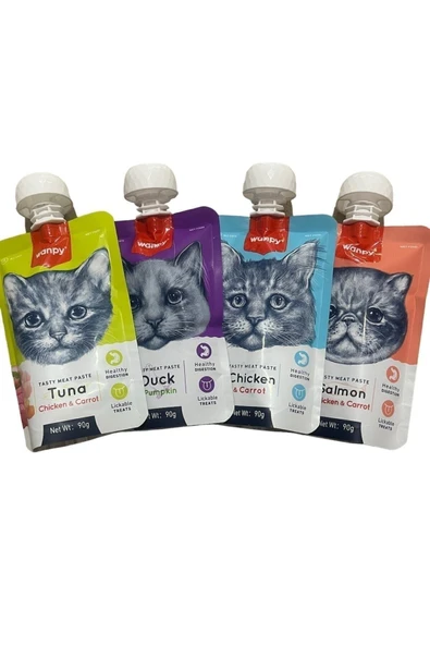 Tasty Meat Paste Taze Sıvı Kedi Ödül Maması Kedi Ödül Maması 4x90gr ürün görseli 1