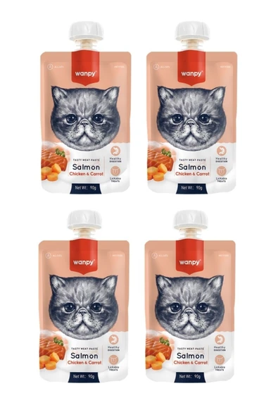 Taze Somon & Tavuklu Kedi Et Ezmesi 90 Gr. X 4 Adet ürün görseli 1