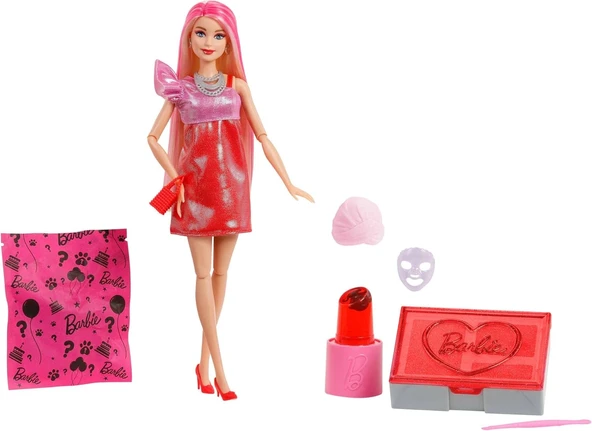 Barbie Parti Paketi bebek ve aksesuar Glam Party Series Red Original Doll JFY68 ürün görseli 1