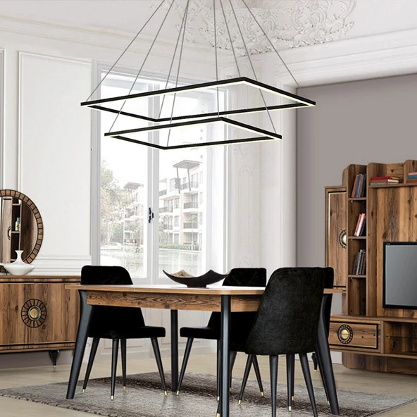 Sumatra Sarkıt Led Avize Dikdörtgen 110 X 25 Cm - Resim 2