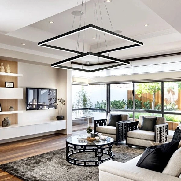 Sumatra Sarkıt Led Avize 60x60 Cm 72 Watt - Resim 3
