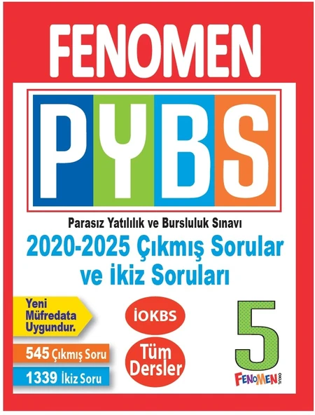 Fenomen Yayıncılık 5.Sınıf Pybs Tüm Dersler Çıkmış Sorular ve İkiz Soruları (2020-2025) Yeni ürün görseli 1