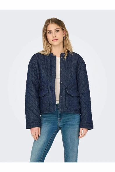 Only Hallıe Quılted Kadın Jean Ceket 15355316 ürün görseli 1