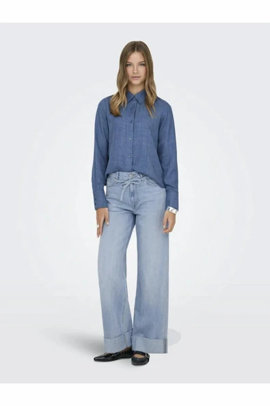Only Broome Hw Wıde Leg Lit Kadın Jean Pantolon 15364548 ürün görseli 1