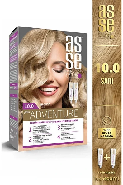 asse Adventure Set Saç Boyası No:10.0 Sarı ürün görseli 1