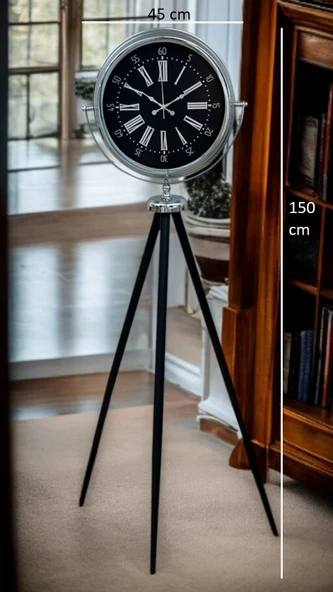 Majestic Krom Tripod Ayaklı Saat - Resim 5