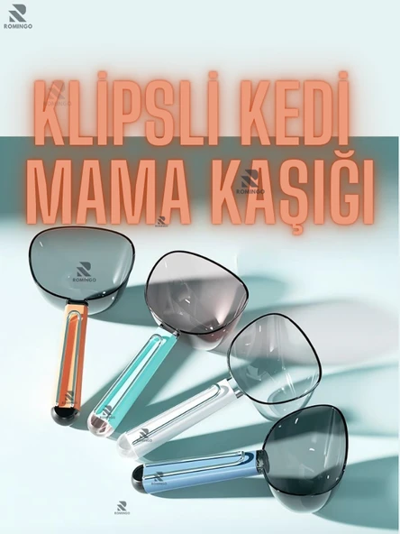 Klipsli Kedi Mama Kalığı Kedi Mama Kabı Köpek Mama Kaşığı ürün görseli 1