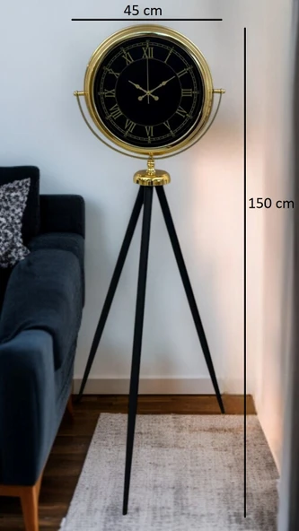 İhtişam Gold Tripod Ayaklı Saat - Resim 5