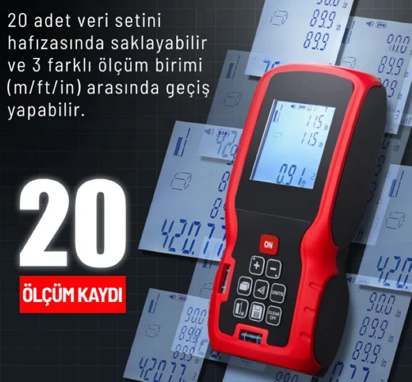 Texta MTR80 Lazerli Mesafe Ölçer - Resim 7