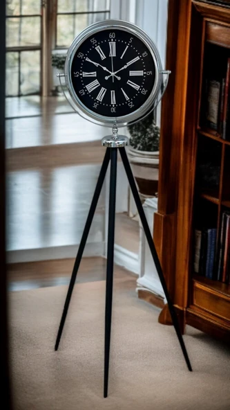 Majestic Krom Tripod Ayaklı Saat - Resim 3