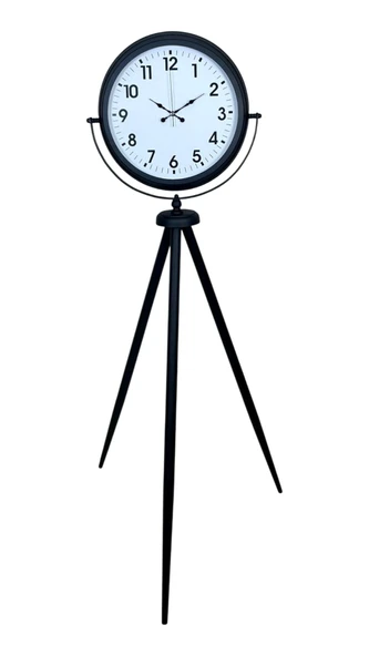 Siyah Tripod Ayaklı Dekoratif Saat - Resim 2