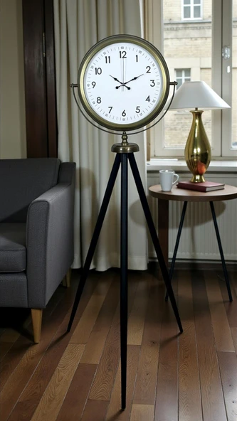 Klasik Eskitme Tripod Ayaklı Saat ürün görseli 1