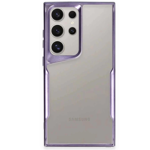 Samsung Galaxy S23 Ultra Kılıf Boyi Silikon Kapak - Derin Mor ürün görseli 1