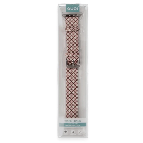 Watch 42mm Karo Motif Kordon - Pembe - Resim 2