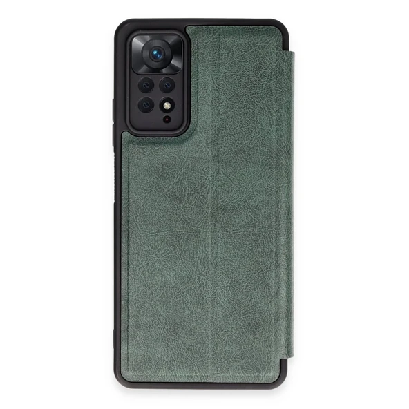 Xiaomi Redmi Note 12 Pro 4g Kılıf Flip Cover - Koyu Yeşil ürün görseli 1