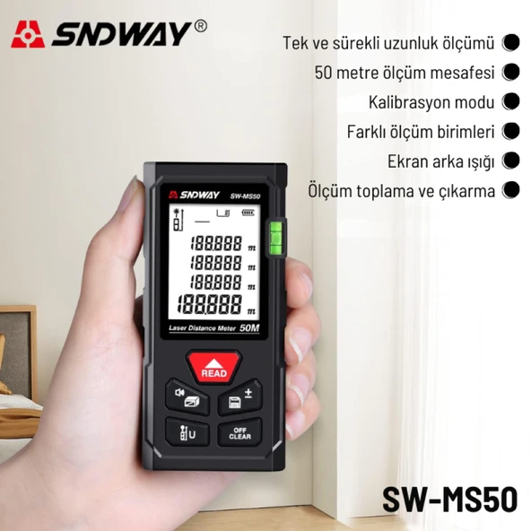 Sndway SW-MS50  Lazermetre - Resim 7