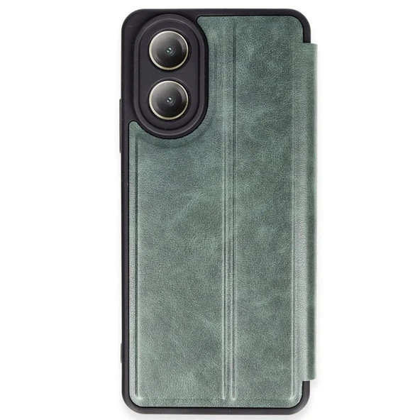 Oppo A38 Kılıf Flip Cover - Koyu Yeşil ürün görseli 1