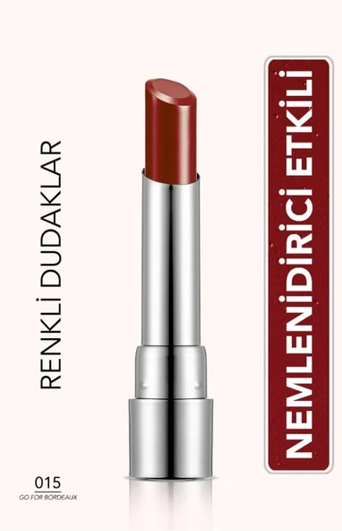 Flormar Sheer Up Nemlendirici Etkili Yarı Transparan Ruj 015 Go For Bordeaux ürün görseli 1