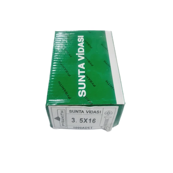 Sunta Vidası 3.5 x 16 mm (Kutu İçinde 1000 Adet Bulunmaktadır.) ürün görseli 1