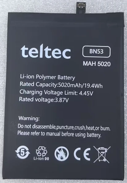 Xiaomi Redmi Note 9 Pro Uyumlu 5020 mAh Li-İon Pil Batarya BN53 1 YIL GARANTİLİ ürün görseli 1