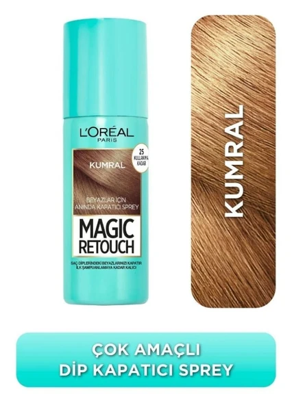 Loreal Paris Magic Retouch Beyazlar İçin Anında Kapatıcı Sprey Kumral 75 ML ürün görseli 1