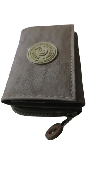 KÜÇÜK BOY 11 CM KRİNKIL CÜZDAN VİZON RENK ürün görseli 1