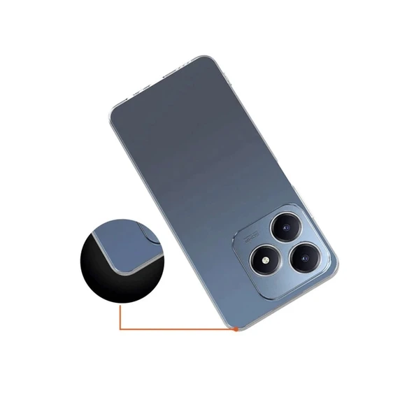 Realme C61 Kılıf Lüx Şeffaf Silikon - Resim 3