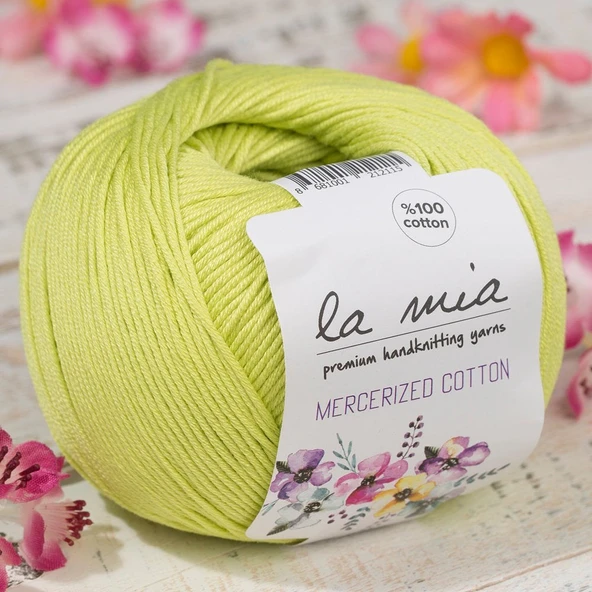 La Mia Mercerized Cotton Yeşil El Örgü İpi - 150 - 33587 ürün görseli 1