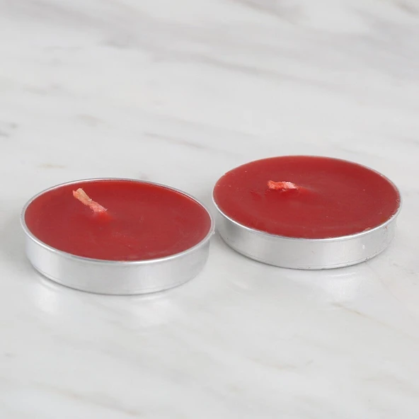 Loren 2'li Tealight Mum Kırmızı ürün görseli 1