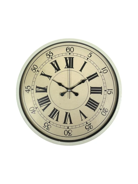 36 Cm Krem Retro Tasarım Duvar Saati - Resim 2