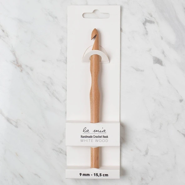 La Mia Whitewood 9 mm 15.5 cm Ahşap Yün Tığ ürün görseli 1