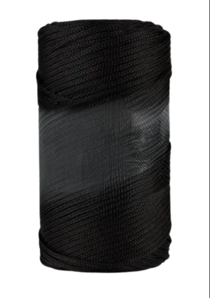 Almira Butik Makrome İpi 3mm Polyester Siyah ürün görseli 1