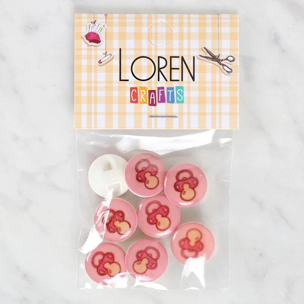 Almira Butik Loren Crafts 8'li Emzik Düğme - 1007 ürün görseli 1