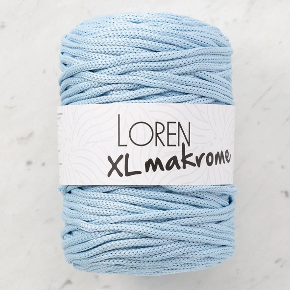Loren XL Makrome Bebe Mavi El Örgü İpi - R051 - 33718 ürün görseli 1